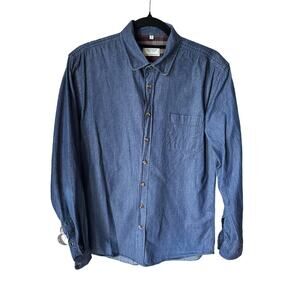 Frank & Oak Men’s Everyday Denim Button-Down Shirt Size M Preppy Lagenlook